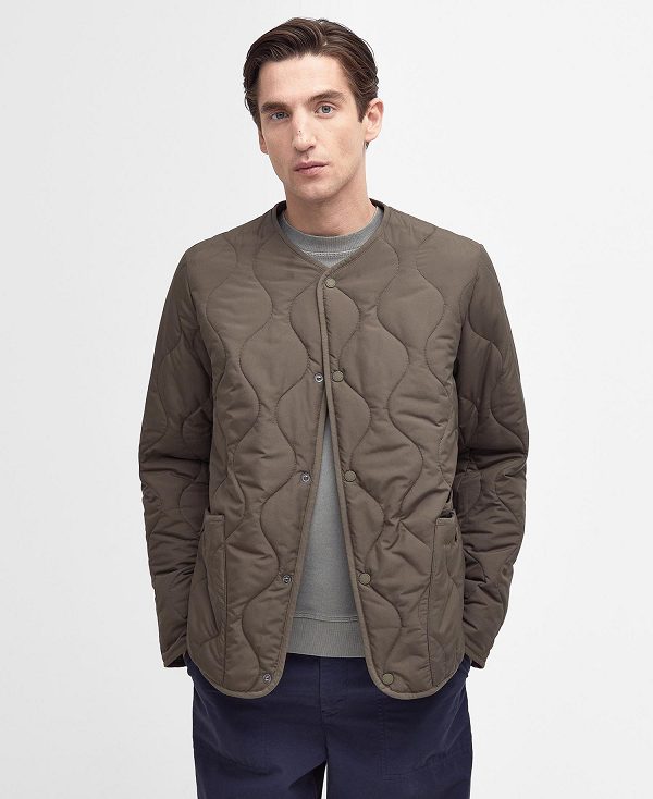 Barbour Utility Liddesdale Quilted Jacket πορτοκαλι χρυσο χρωμα | BABO87325