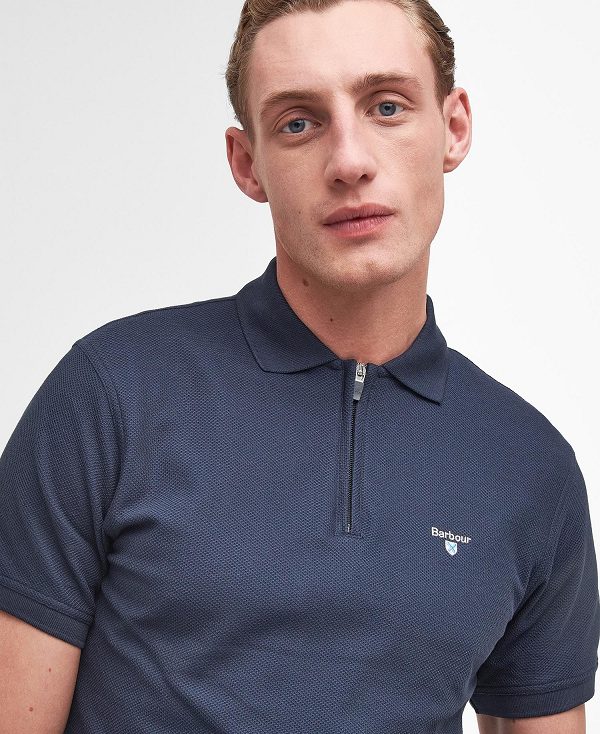 Barbour Wadworth Short-sleeved Polo Shirt σκουρο μπλε | BABO88187