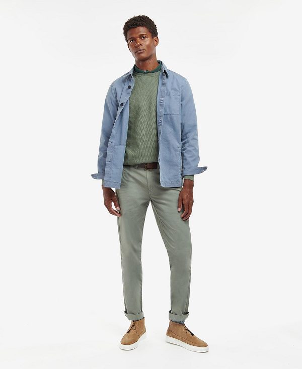 Barbour Washed Cotton Overshirt μπλε | BABO87593