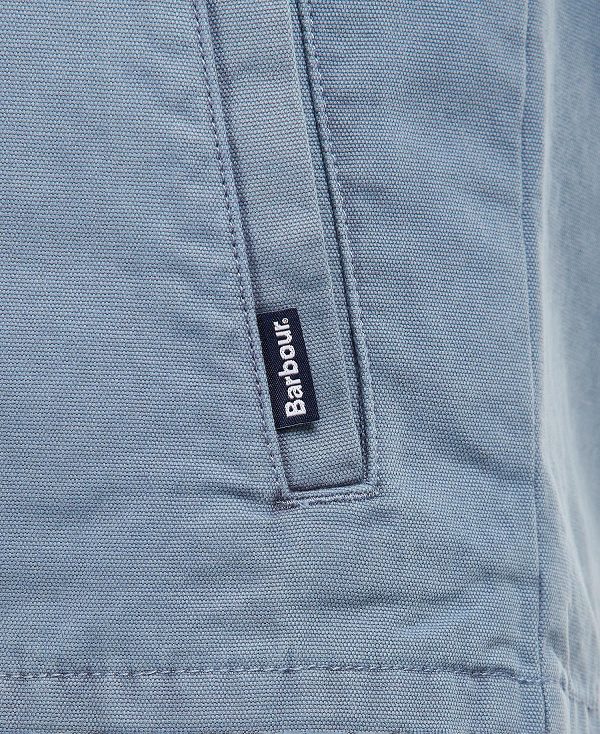 Barbour Washed Cotton Overshirt μπλε | BABO87593
