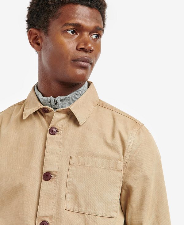 Barbour Washed Cotton Overshirt καφε | BABO87633