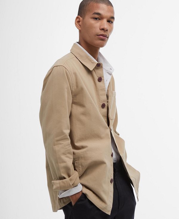 Barbour Washed Cotton Overshirt καφε | BABO87633