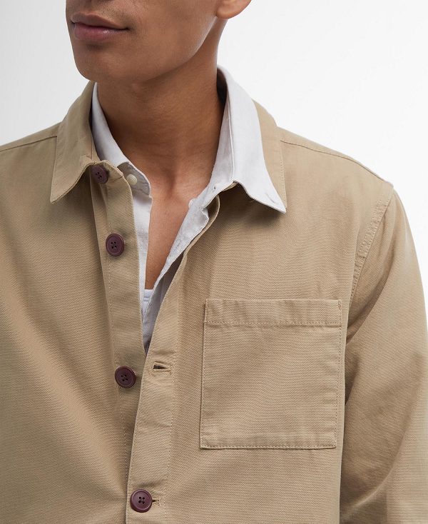 Barbour Washed Cotton Overshirt καφε | BABO87633