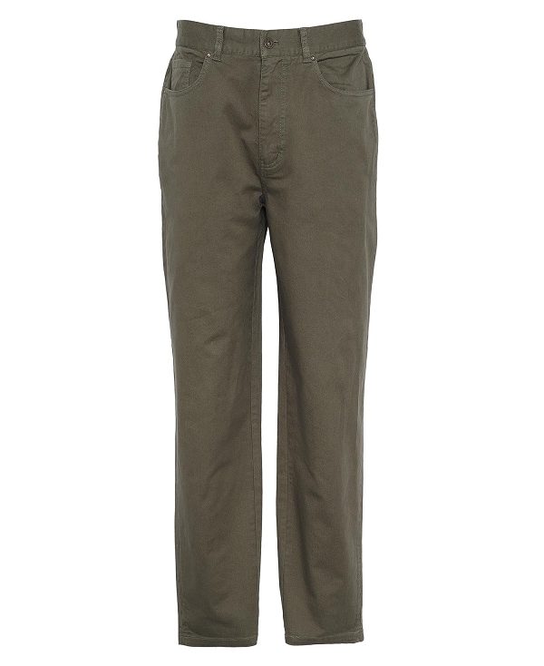 Barbour Washed Stretch Regular Trousers πρασινο | BABO88829