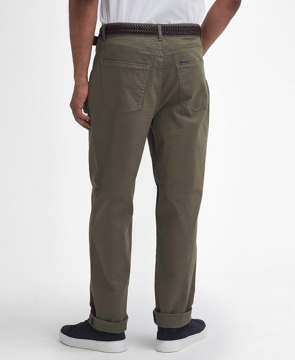 Barbour Washed Stretch Regular Trousers πρασινο | BABO88829