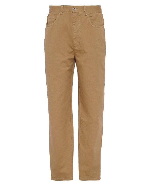 Barbour Washed Stretch Regular Trousers καφε | BABO88835