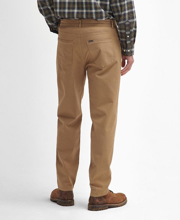 Barbour Washed Stretch Regular Trousers καφε | BABO88835
