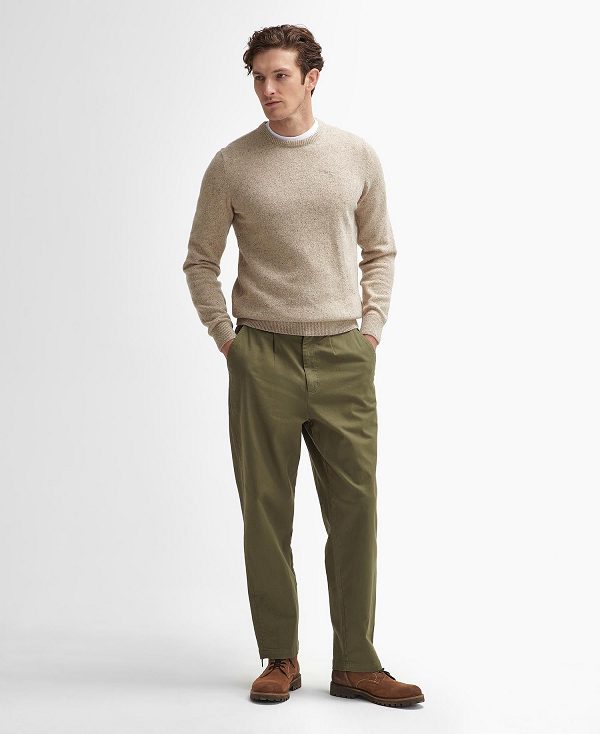 Barbour Washed Stretch Relaxed Trousers πρασινο | BABO88837