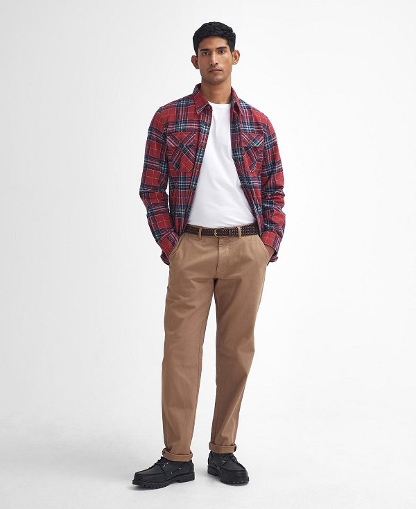 Barbour Washed Stretch Tailored Trousers Μπεζ | BABO88813