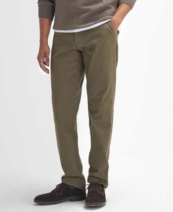Barbour Washed Stretch Tailored Trousers πρασινο | BABO88815