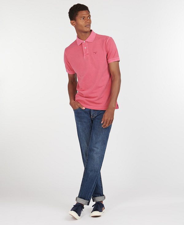 Barbour Washed-out Sports Polo Shirt πρασινο | BABO88028