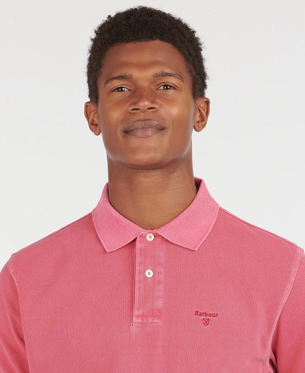 Barbour Washed-out Sports Polo Shirt πρασινο | BABO88028