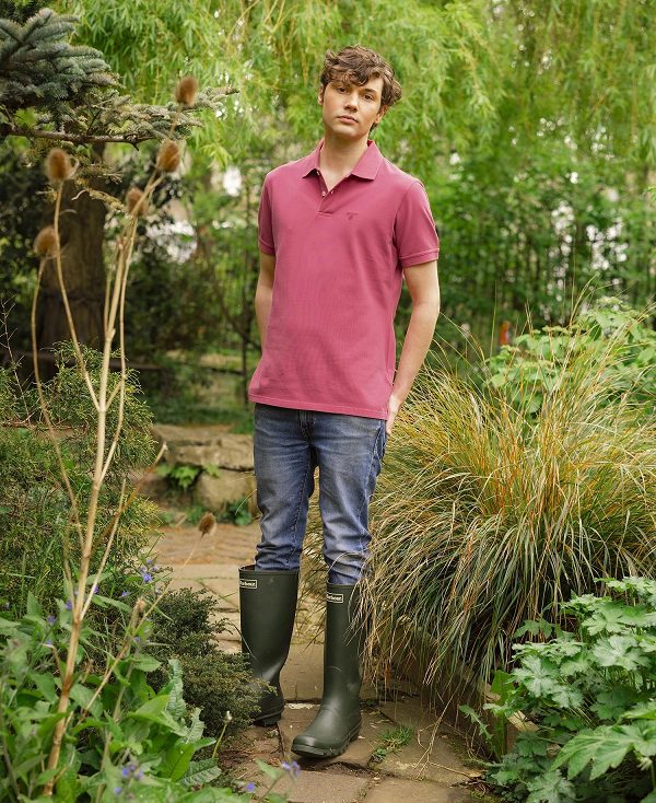 Barbour Washed-out Sports Polo Shirt πρασινο | BABO88028