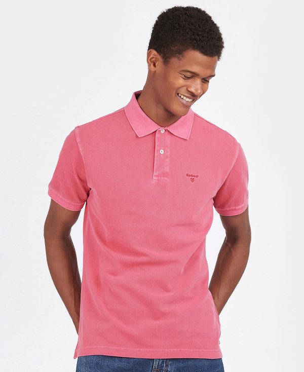 Barbour Washed-out Sports Polo Shirt πρασινο | BABO88028