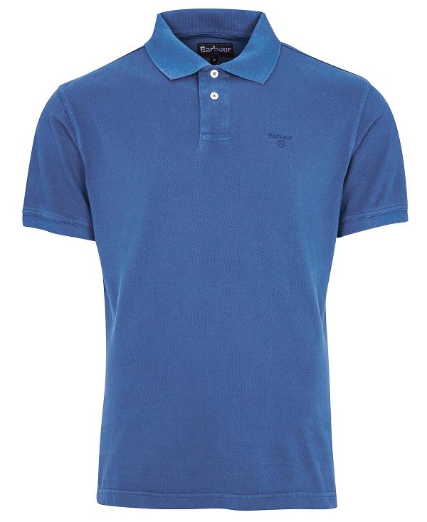 Barbour Washed-out Sports Polo Shirt μπλε | BABO88039