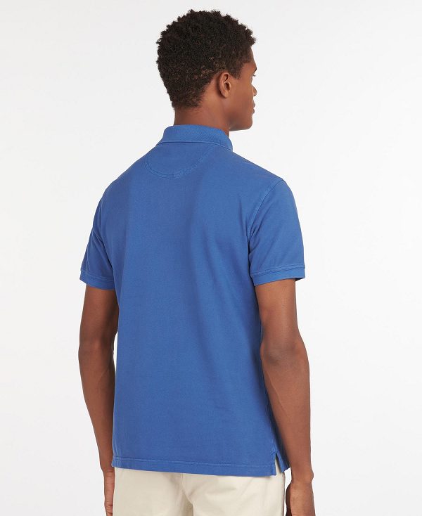 Barbour Washed-out Sports Polo Shirt μπλε | BABO88039