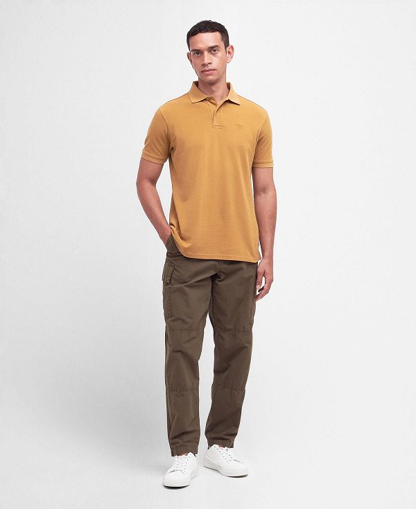 Barbour Washed-out Sports Polo Shirt καφε | BABO88086