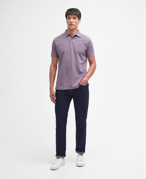 Barbour Washed-out Sports Polo Shirt μωβ | BABO88088