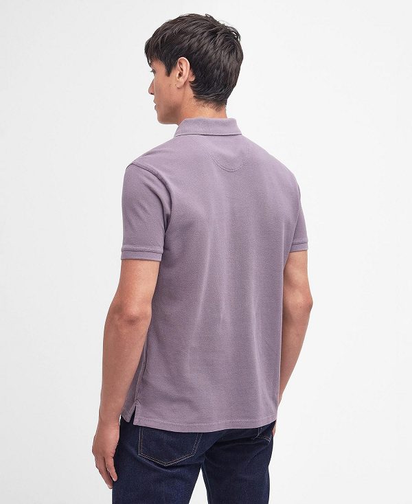 Barbour Washed-out Sports Polo Shirt μωβ | BABO88088