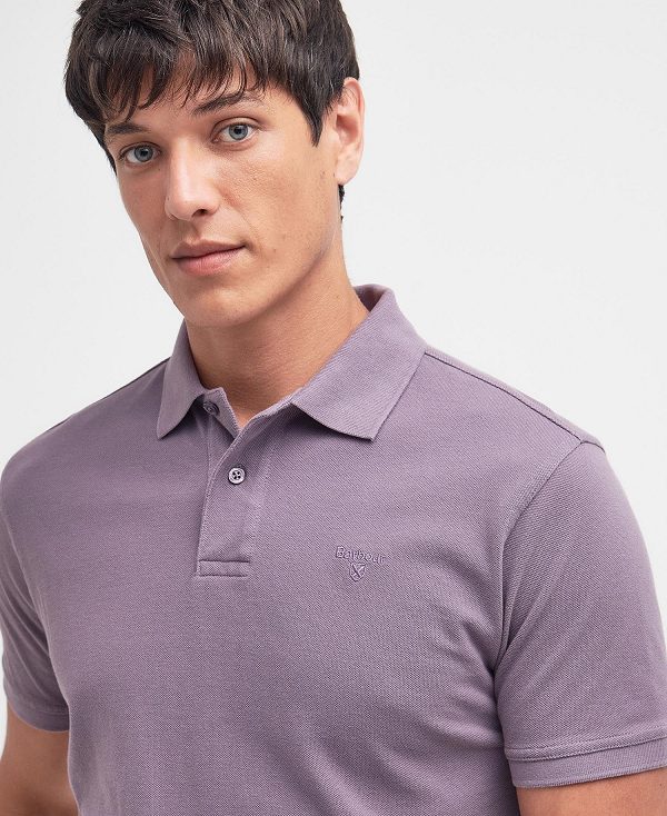 Barbour Washed-out Sports Polo Shirt μωβ | BABO88088