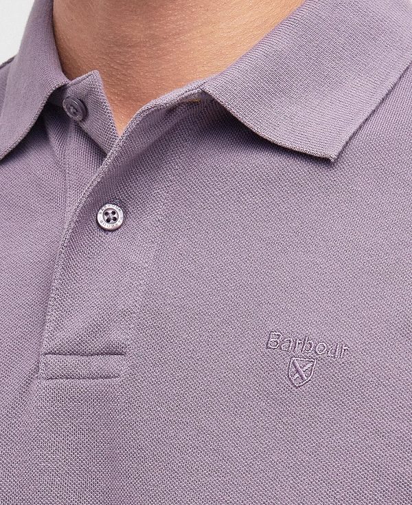 Barbour Washed-out Sports Polo Shirt μωβ | BABO88088