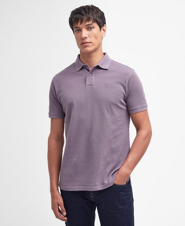 Barbour Washed-out Sports Polo Shirt μωβ | BABO88088