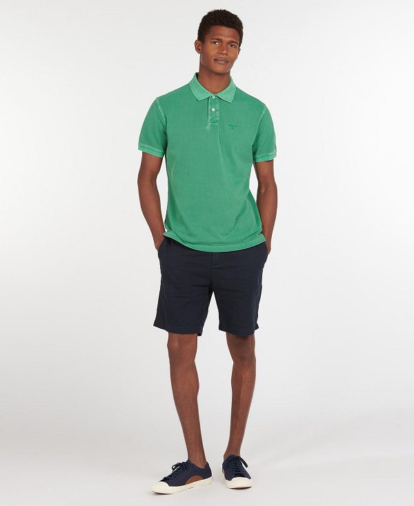 Barbour Washed-out Sports Polo Shirt σκουρο μπλε | BABO88035