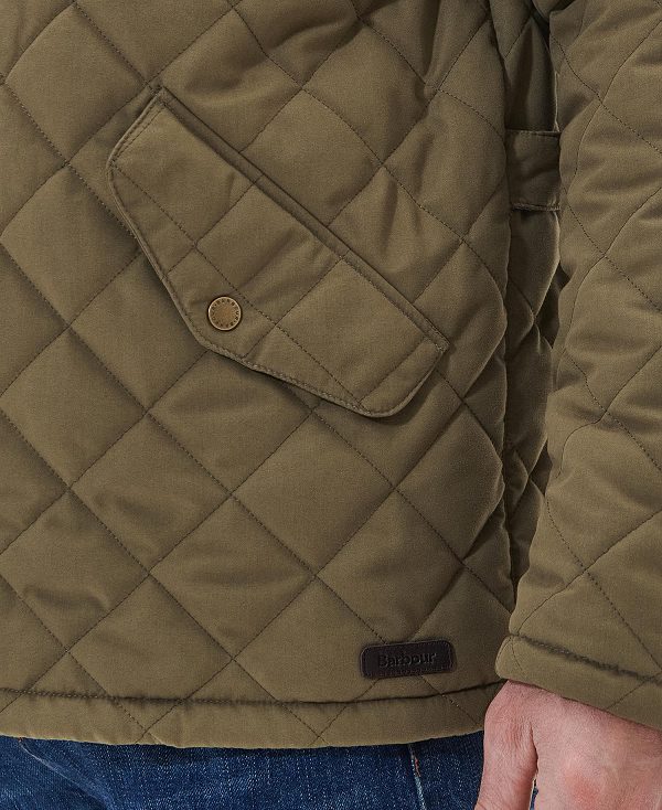Barbour Waterproof Shoveler Quilted Jacket καφε | BABO87365
