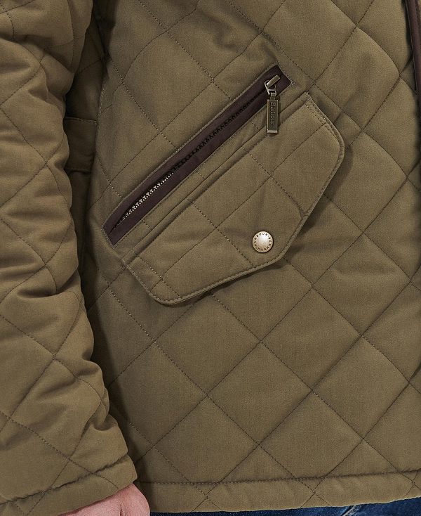 Barbour Waterproof Shoveler Quilted Jacket καφε | BABO87365