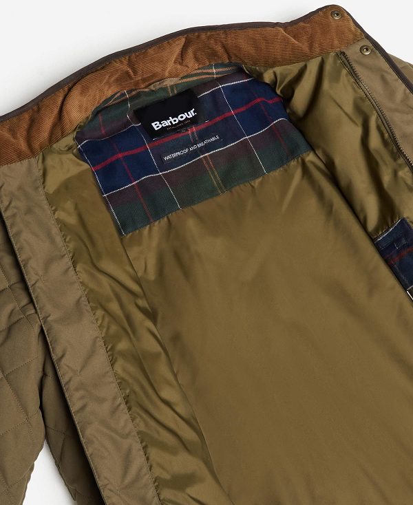 Barbour Waterproof Shoveler Quilted Jacket καφε | BABO87365