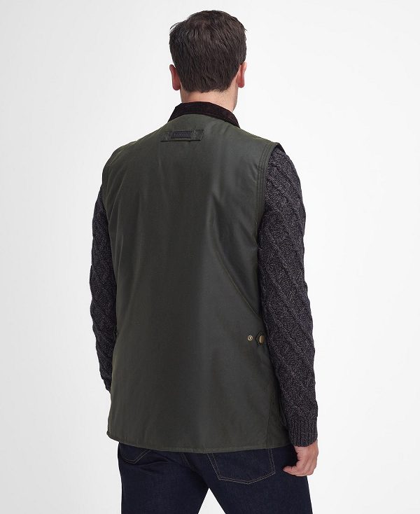 Barbour Westmorland Wax Gilet Ελιά | BABO87273