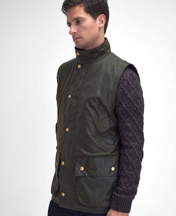 Barbour Westmorland Wax Gilet Ελιά | BABO87273