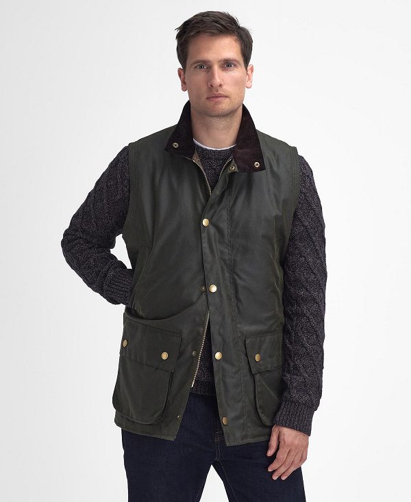 Barbour Westmorland Wax Gilet Ελιά | BABO87273