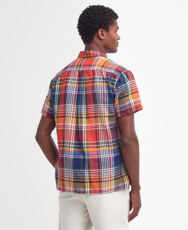 Barbour Weymouth Regular Short-sleeved Shirt σκουρο μπλε | BABO87735