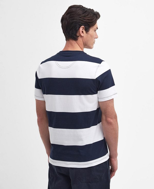 Barbour Whalton Striped T-shirt σκουρο μπλε | BABO88308