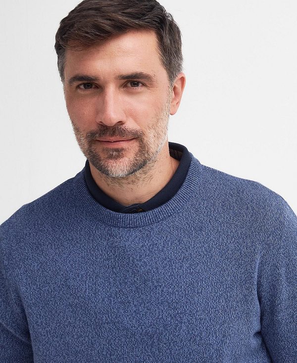 Barbour Whitfield Crew Neck Jumper σκουρο μπλε | BABO88613