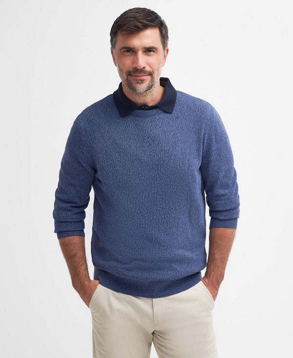 Barbour Whitfield Crew Neck Jumper σκουρο μπλε | BABO88613
