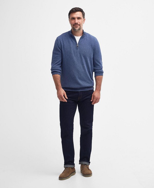 Barbour Whitfield Half-zip Jumper σκουρο μπλε | BABO88610