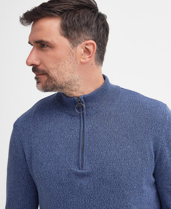 Barbour Whitfield Half-zip Jumper σκουρο μπλε | BABO88610