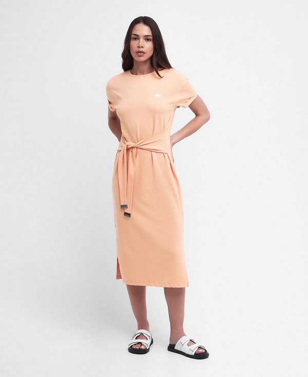 Barbour Whitson Midi Dress κοραλι | BABO89597