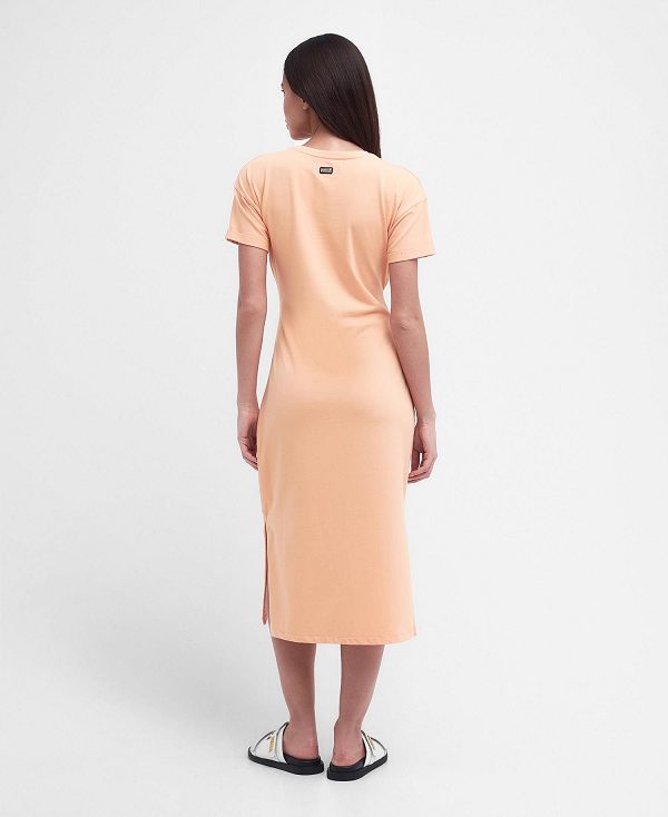 Barbour Whitson Midi Dress κοραλι | BABO89597