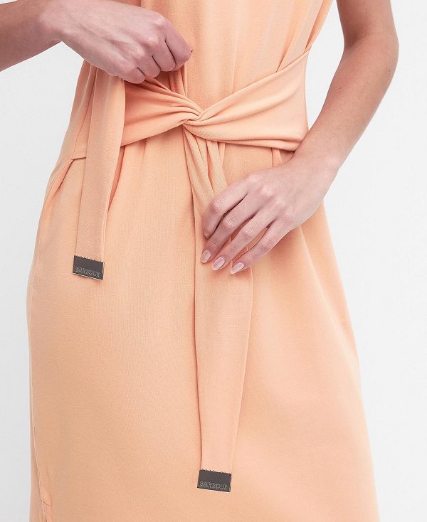 Barbour Whitson Midi Dress κοραλι | BABO89597