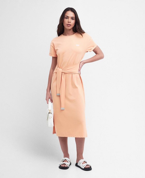 Barbour Whitson Midi Dress κοραλι | BABO89597