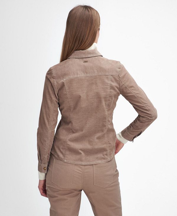Barbour Willows Cord Long-sleeved Shirt καφε | BABO89503
