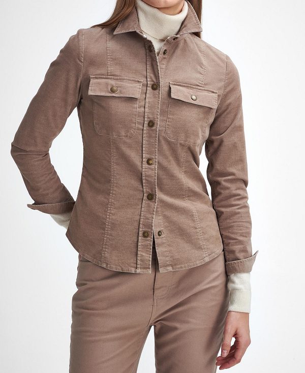 Barbour Willows Cord Long-sleeved Shirt καφε | BABO89503