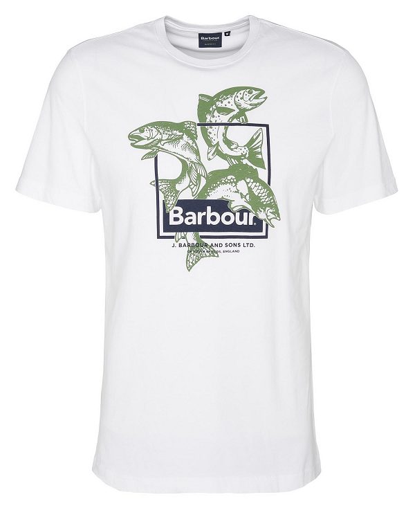 Barbour Witton Graphic T-shirt ασπρα | BABO88350