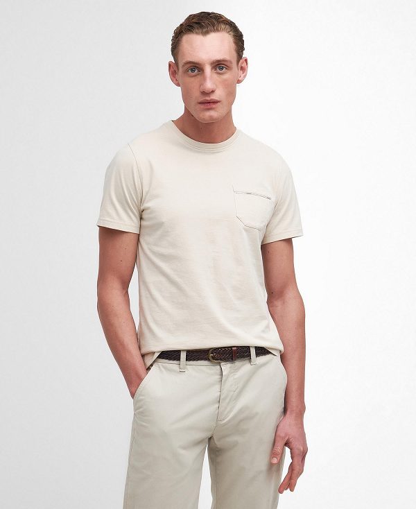 Barbour Woodchurch T-shirt Μπεζ | BABO88376