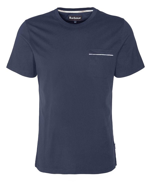 Barbour Woodchurch T-shirt σκουρο μπλε | BABO88372