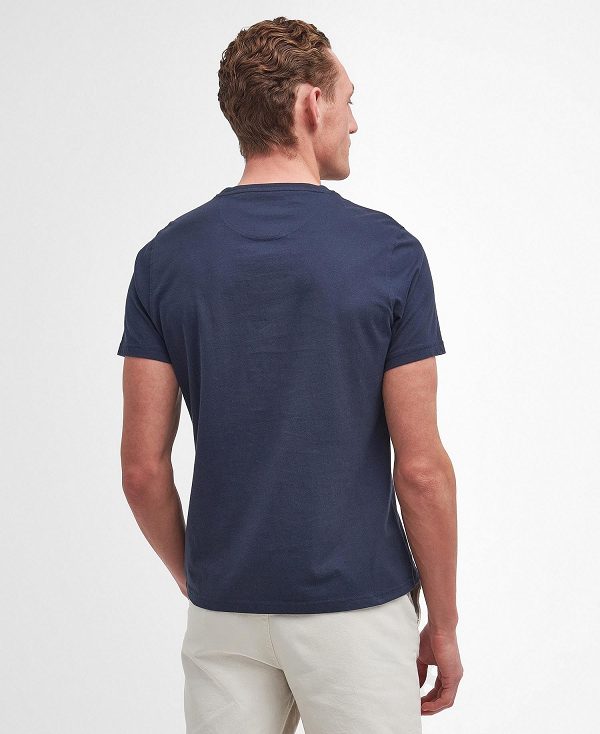 Barbour Woodchurch T-shirt σκουρο μπλε | BABO88372