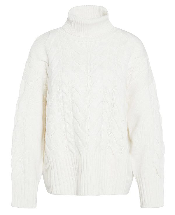 Barbour Woodlane Knitted Jumper ασπρα | BABO89670